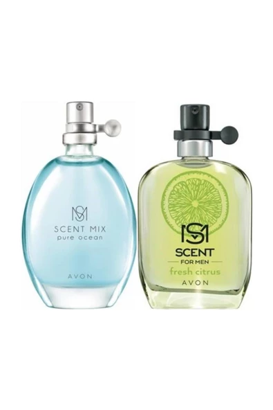 AVON   Scent Fresh Citrus 30 Ml Erkek Edt+ Scent Mix Pure Ocean 30 ml Bayan Edt ürün görseli