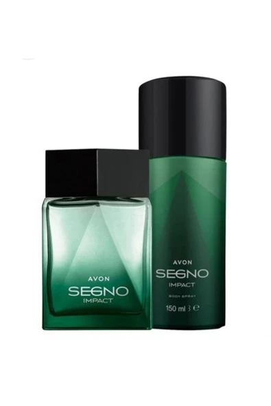 AVON   Segno Impact Edp 75 ml Erkek Parfüm + Segno Impact Sprey Deodorant 150 ml