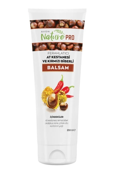 AVON   Nature Pro At Kestanesi Ve Kırmızı Biberli Balsam 250 ml