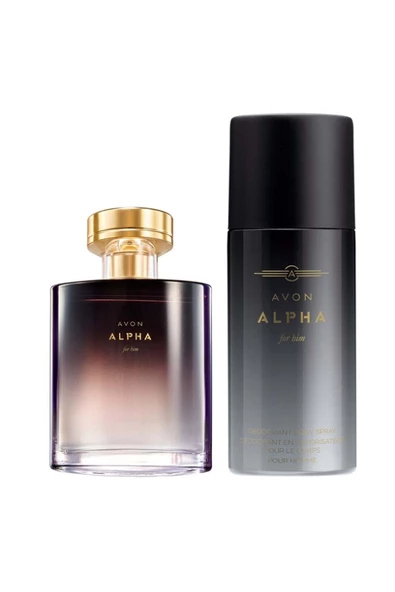 AVON   Alpha Edt 75 Ml Erkek + Deodorant 150 Ml Erkek