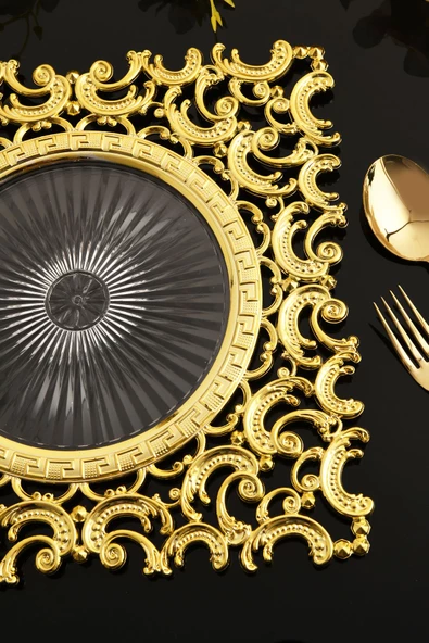 TR Turan Collection MONA 6'lı Supla Seti Gold Renk, Lüks Sert Plastik Supla Seti - 3