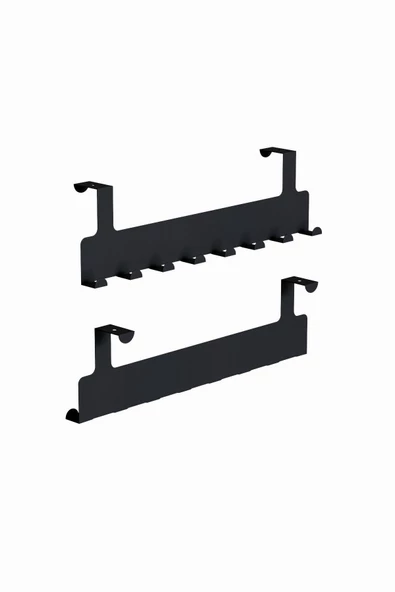 TR Turan Collection Metal Siyah Kapı Arkası Askısı, Organizer Kapı Askılık - 7