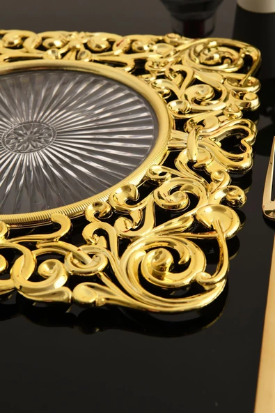 TR Turan Collection HERA 6'lı Supla Seti Gold Renk, Lüks Sert Plastik Supla Seti - 4