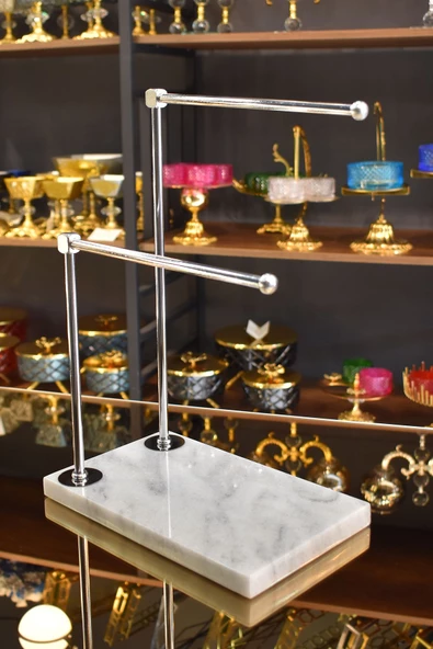 TR Turan Collection Mermer El Havluluk Kağıt Havluluk Gümüş Dekorlu - 3
