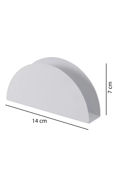 TR Turan Collection Daire Model Beyaz Metal Peçetelik - 7
