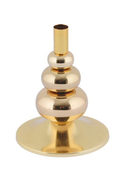 TR Turan Collection FLORA Şamdan Gold Kaplama Dekoratif Metal Mumluk OB - 5