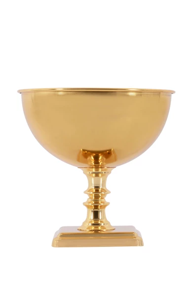 TR Turan Collection KUBBE Gold Renk Metal Aranjman, Dekoratif Ayaklı Çiçek Vazosu - ÇİÇEKSİZ - 7