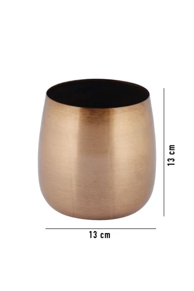 TR Turan Collection Gold Aranjman, Metal Çiçek Vazosu - ÇİÇEKSİZ - 6