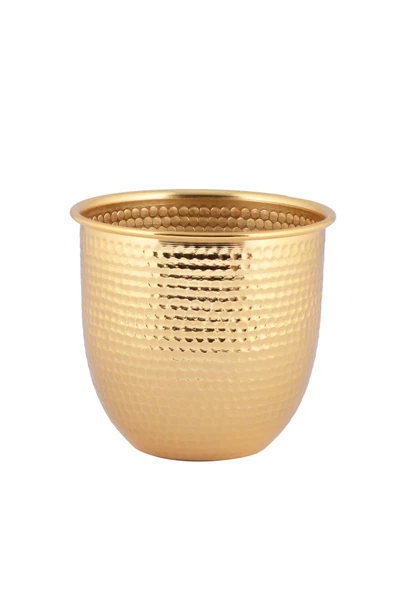TR Turan Collection GİZEM Metal Dövme Vazo Gold Metal Aranjman - ÇİÇEKSİZ - 5