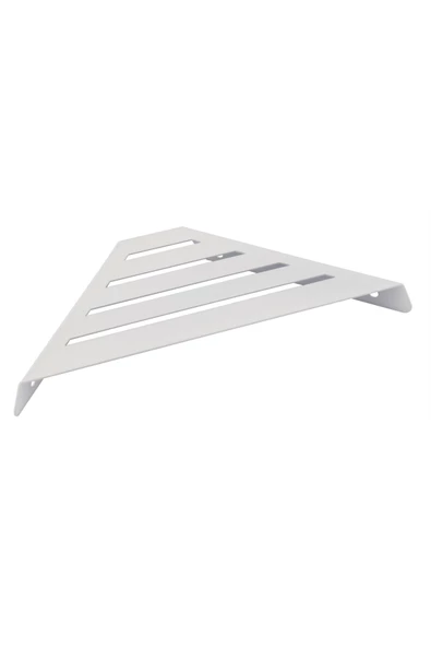 TR Turan Collection Metal Beyaz Banyo Köşe Rafı, Banyo Düzenleyici Raf - 2