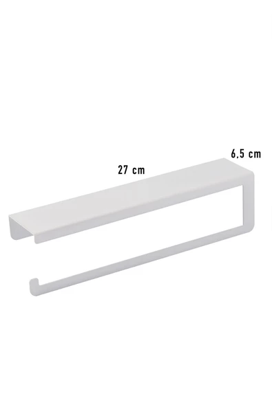 TR Turan Collection Metal Beyaz Raflı Havlu Askısı, Havlu Tutacağı, Kağıt Havluluk - 7