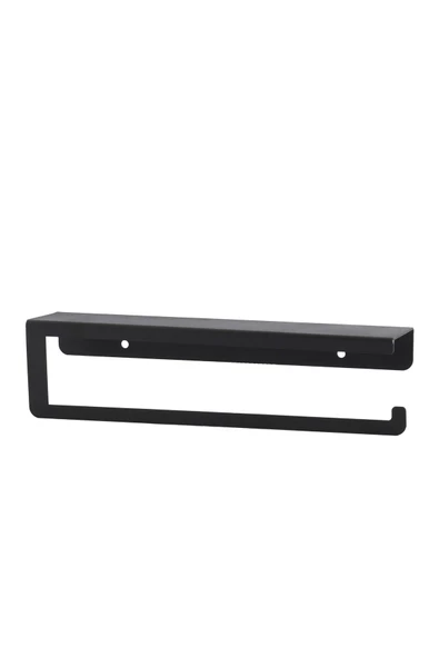 TR Turan Collection Metal Siyah Raflı Havlu Askısı, Havlu Tutacağı, Kağıt Havluluk - 6