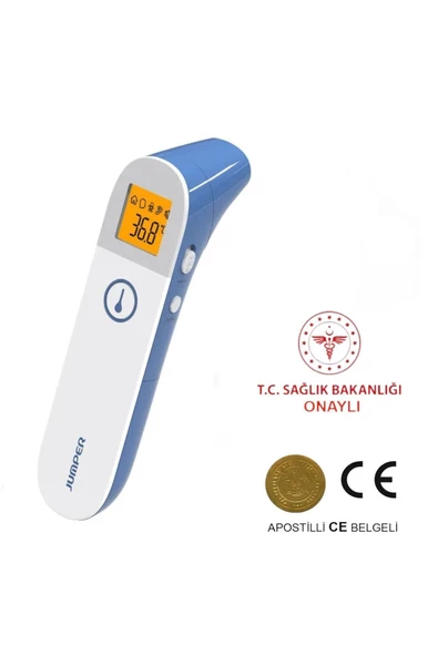 JUMPER MEDİCAL Jumper Temassız Ateş Ölçer Alından Ve Kulaktan , Çocuk Yetişkin Ve Oda Seçenekli Fr410 Gri - 3