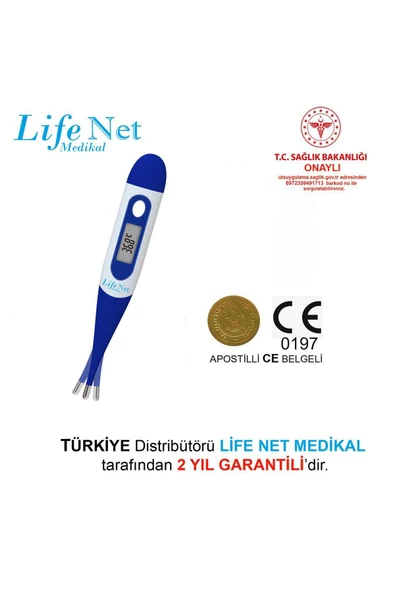 LİFE NET MEDİKAL Koltuk Altı Ateş Ölçer Esnek uclu JA-12B