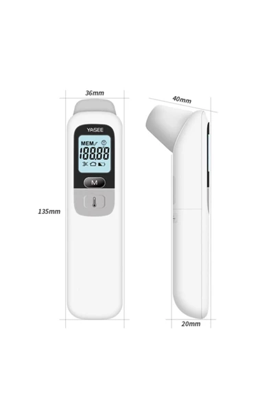 İKON Dijital Yasee Ft-100b Alından Ölçer Temassız Ateş Ölçer Beyaz Pilli Uzaktan - 2