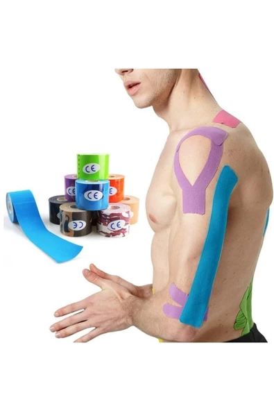 FK ENDEOWER Vzn Siyah Renk Premium Band Kinesio Band Sporcu Bandı 5cmx5m