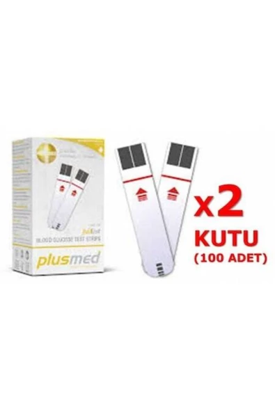 PLUSMED Fasttest 100 Adet 2 Kutu Şeker Çubuğu