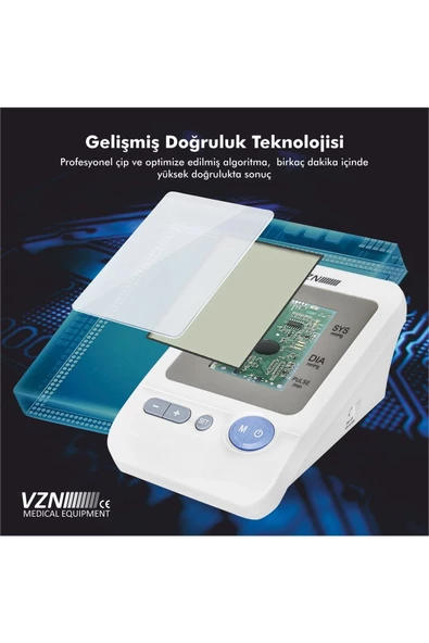 VZN 1304 Kol Tipi Koldan Ölçer Otomatik Dijital Tansiyon Aleti 5 Yıl Garantili - 2