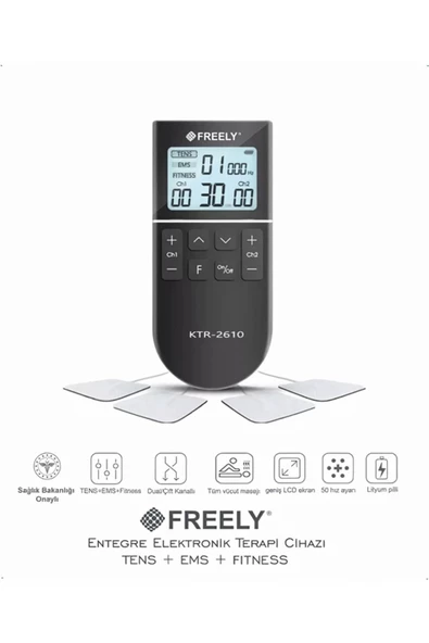 FREELY Ktr-2610 Şarjlı Tens-ems-fıtness