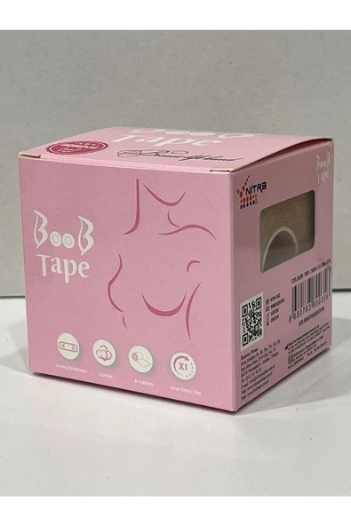 BOOB TAPE 2 Adet Kaldırıcı Ve Şekillendirici Ten Rengi Bant Pedi (7,5 Cm X 7,5 M)
