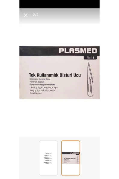 PLASMED Bistüri Ucu 11 No 2 Paket ( 200 Adet )