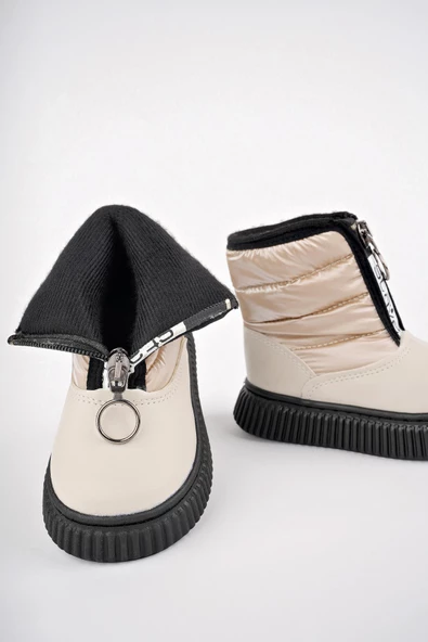 Muggo CANDY Garantili Bebek Rahat Kalıp Önü Fermuarlı İçi Kürklü Yağmur ve Kar Botu - 2