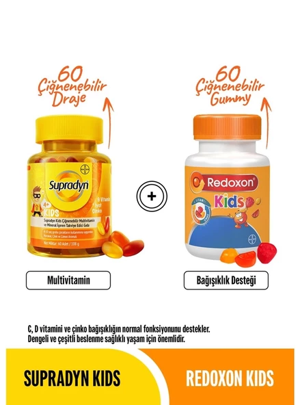 Supradyn Kids 60 Tablet + Redoxon Kids 60 Tablet