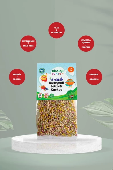 Organik Ruşeymli Sebzeli Kuskus 250gr12Paket Couscous with Organic Wheat Germ Vegetables 250gr12pack - 4