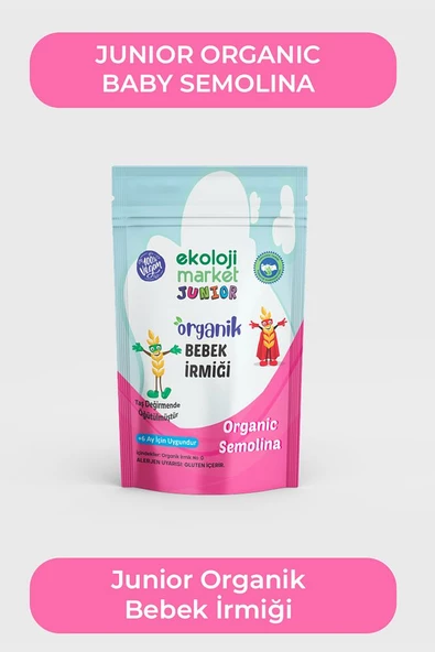 Organik Bebek İrmiği 250 Gr 3 lü Paket  Organic Baby Semolina 250 Gr 3 pack - 2