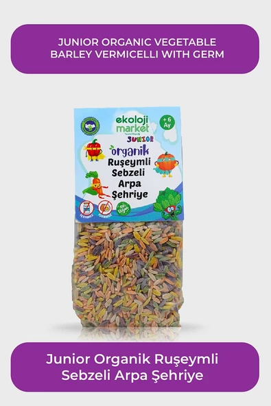 Organik Ruşeymli Sebzeli Arpa Şehriye250gr3Paket Organic Vermicelli Vegetable BarleyNoodle250Gr3pack - 2