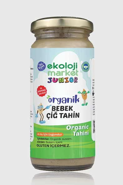 Organik Bebek Çiğ Tahin 230 Gr 3 lü Paket Organic Baby Raw Tahini 230 Gr 3 Pack - 5