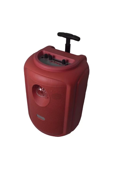 Torima KTS-2111 Kırmızı RGB Ledli Mikrofonlu Tekerlekli Bluetooth Hoparlör Speaker - 3