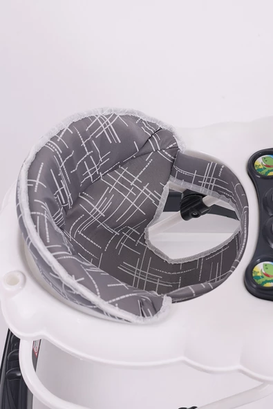 Vavbaby Carolin Oyuncaklı 3 Kademeli Örümcek Bebek Yürüteci Füme - 6