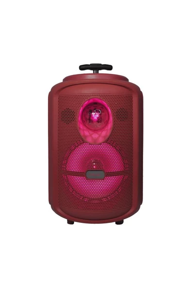 Torima KTS-2111 Kırmızı RGB Ledli Mikrofonlu Tekerlekli Bluetooth Hoparlör Speaker - 5