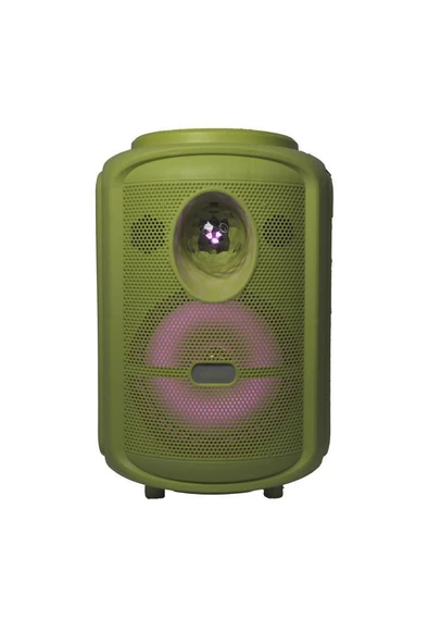 Torima KTS-2111 Yeşil RGB Ledli Mikrofonlu Tekerlekli Bluetooth Hoparlör Speaker - 3