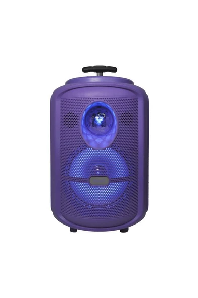 Torima KTS-2111 Mor RGB Ledli Mikrofonlu Tekerlekli Bluetooth Hoparlör Speaker - Resim 3