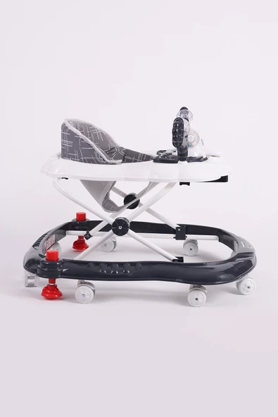 Vavbaby Carolin Oyuncaklı 3 Kademeli Örümcek Bebek Yürüteci Füme - 5