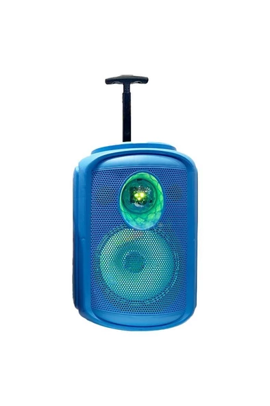 Torima KTS-2111 Mavi RGB Ledli Mikrofonlu Tekerlekli Bluetooth Hoparlör Speaker - 5