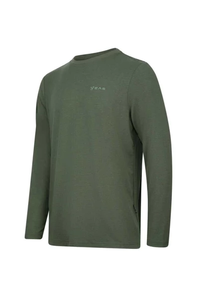 2AS Vernon Erkek Uzun Kol Viloft T-Shirt Haki - 2