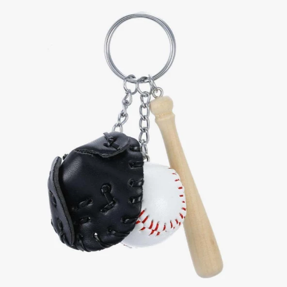 Baseball Keychain Şık Kolye Çanta Süsü Beyzbol Tasarımlı Anahtarlık