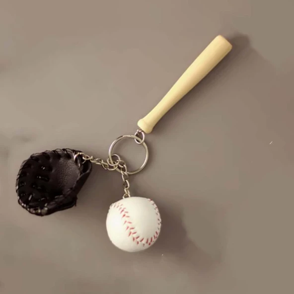 Baseball Keychain Şık Kolye Çanta Süsü Beyzbol Tasarımlı Anahtarlık - 7