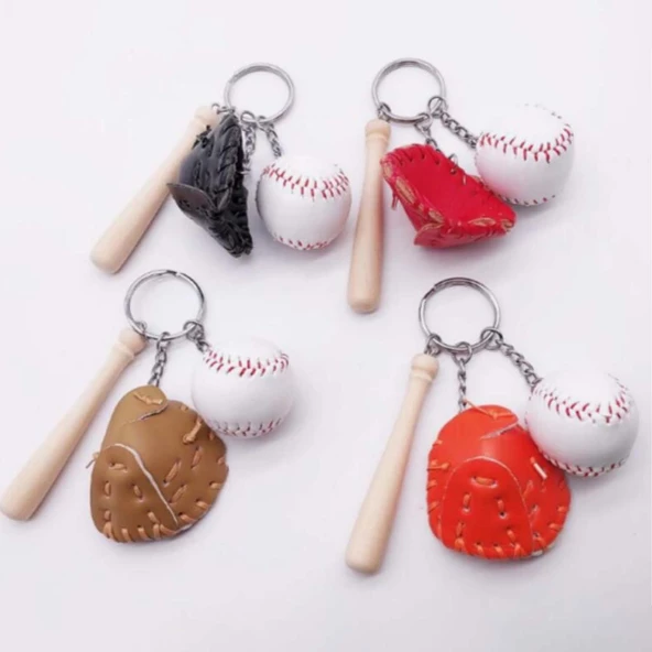 Baseball Keychain Şık Kolye Çanta Süsü Beyzbol Tasarımlı Anahtarlık - 6