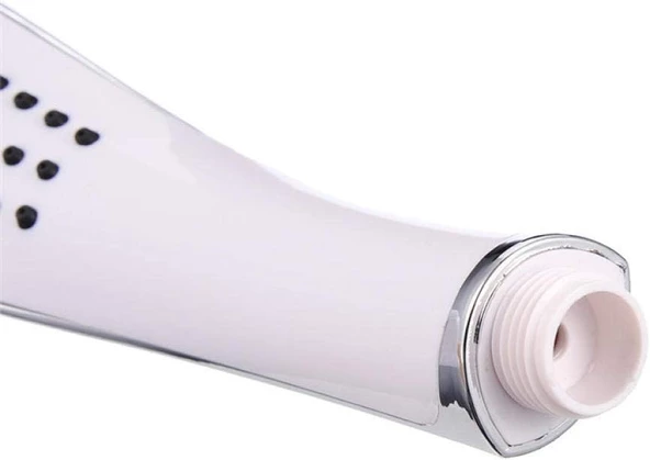 WUVERA Banyo Duş Başlığı Fiskiyesi Telefonu Oval Başlık Beyaz Duş Seti - 5