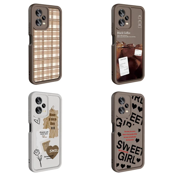 Xiaomi Redmi Note 12 5G Kılıf Kamera Korumalı Baskılı Arka Yüzey Klas Kapak - Resim 9