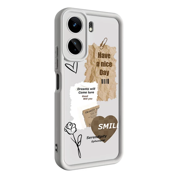 Xiaomi Mi 13T Kılıf Kamera Korumalı Baskılı Arka Yüzey Klas Kapak - Resim 12