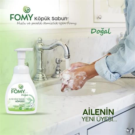FOMY Doğal ve Narin El Temizleme Köpüğü - Özenle Hazırlanmış Nemlendirici Yenileyici Formül 4x300ml - 6