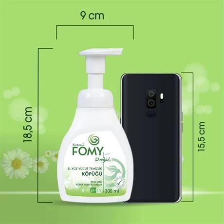 FOMY Doğal ve Narin El Temizleme Köpüğü - Özenle Hazırlanmış Nemlendirici Yenileyici Formül 300ml - 8