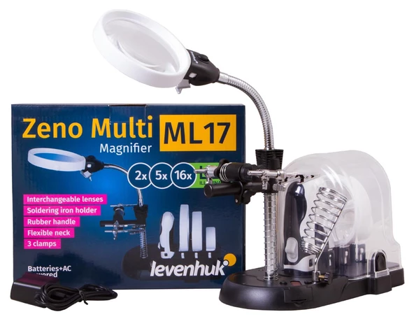 Levenhuk Zeno Multi ML17 Siyah Büyüteç (4593)