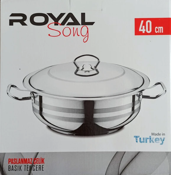 ROYAL Gastro Basık Çelik Tencereler 40x16 cm - 2