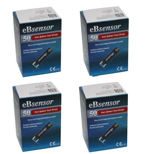 EB Sensor Seker Ölcüm Strip (Stribi) 50 Adet 4 Kutu